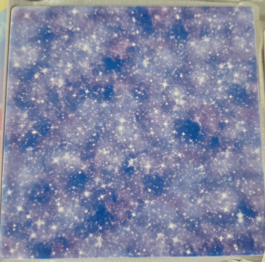 Set of 2 Ceramic coasters Matte finish - Galaxy