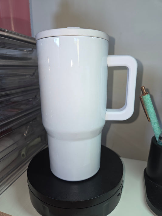 20oz flip top drink cup w/handle - No spill